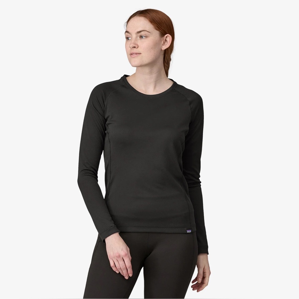 Patagonia Capilene Long Sleeve Base Layer Tee Black Women’s Small